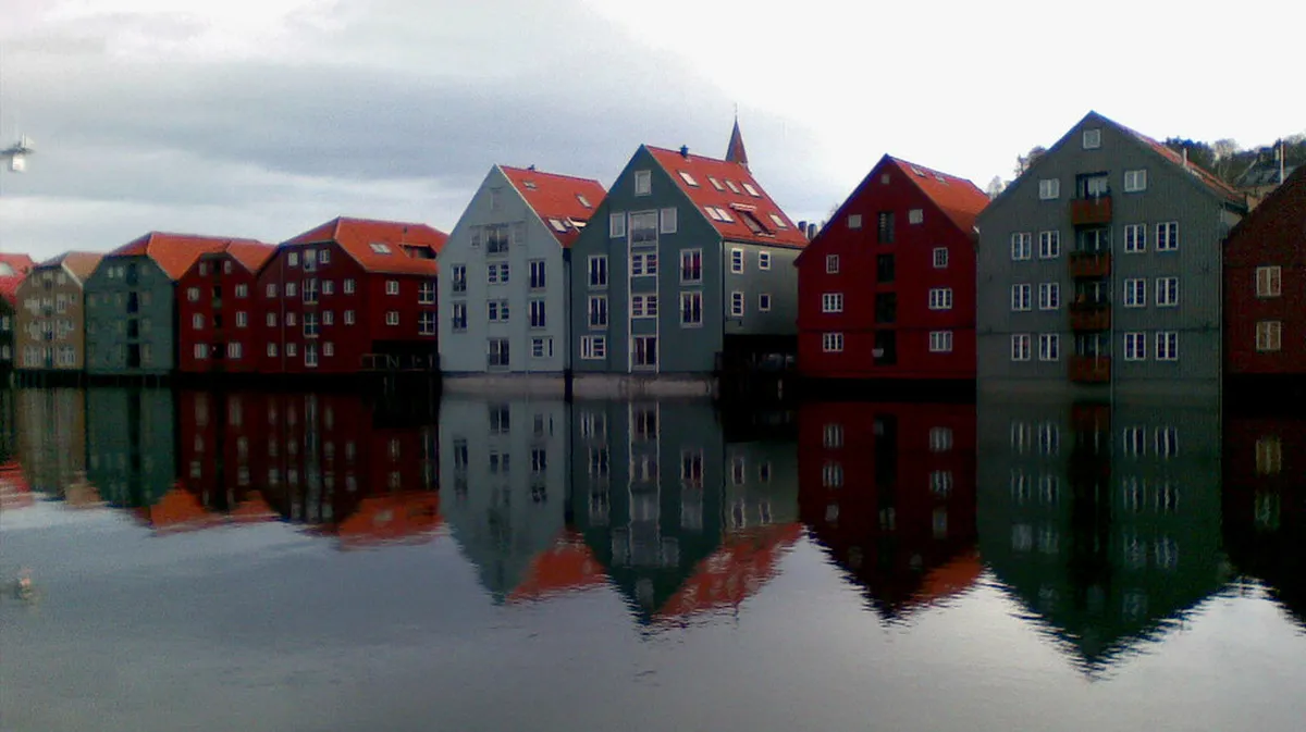 Explore Bakklandet's Wooden Houses in Trondheim, Norway